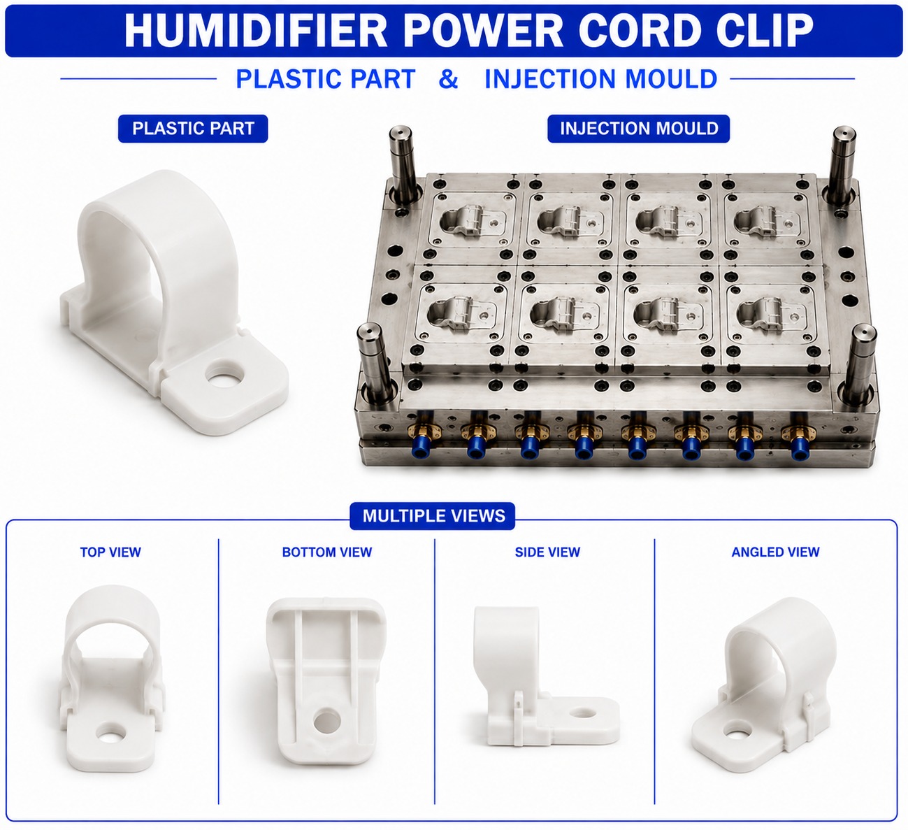 Humidifier Plastic Power Cord Clip Mould and Moulding Service